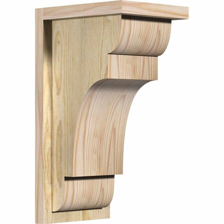 Ekena Millwork New Brighton Rough Sawn Corbel w/Backplate, Douglas Fir, 8"W x 10"D x 18"H COR08X10X18NEB01RDF